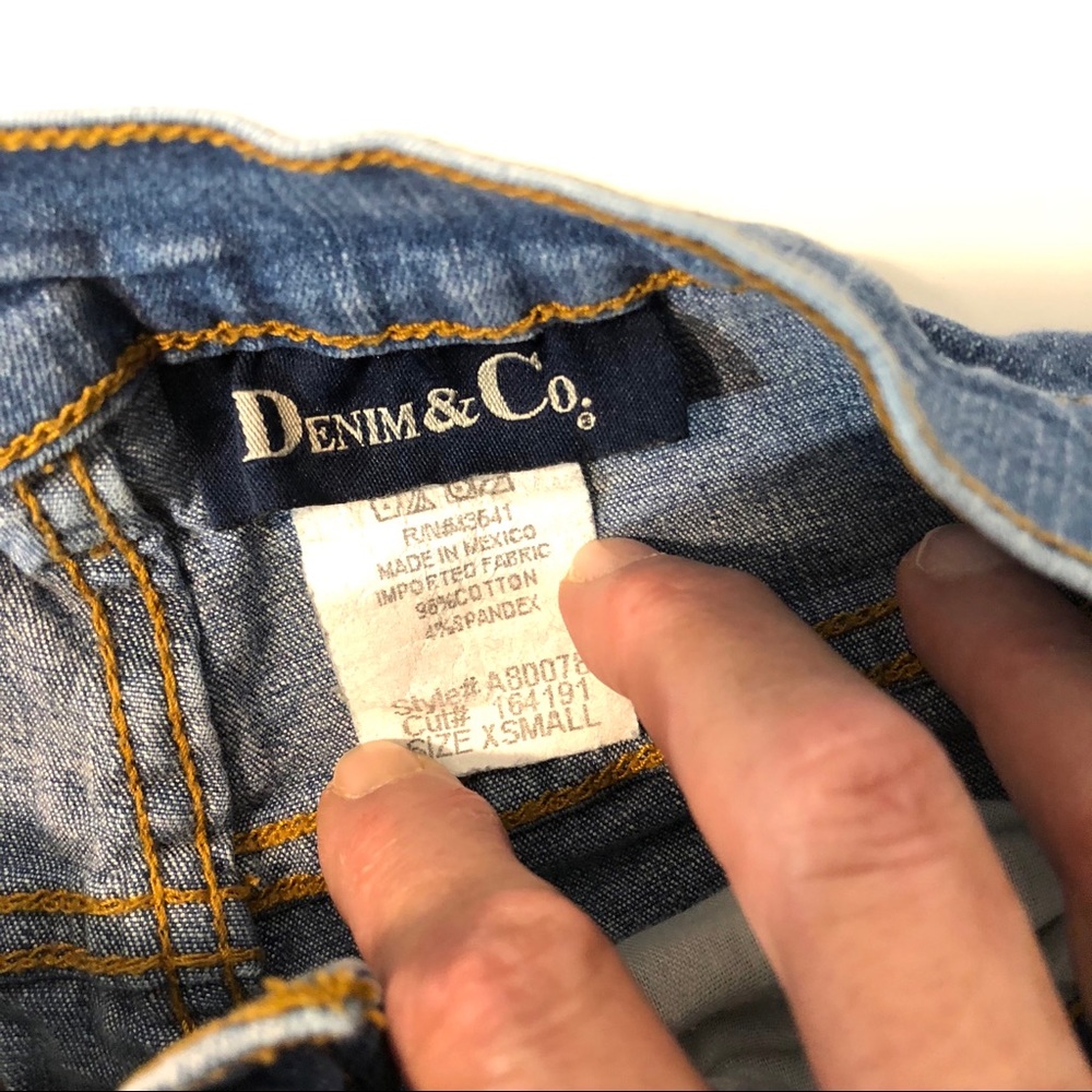 Denim & Co. Mid Rise Stretch Denim Bermuda Shorts - Picture 5 of 8